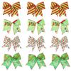 Christmas Tree Ornaments: Multi-Color Bows & Wreath Accessories, Set of 12 Hanging Pieces