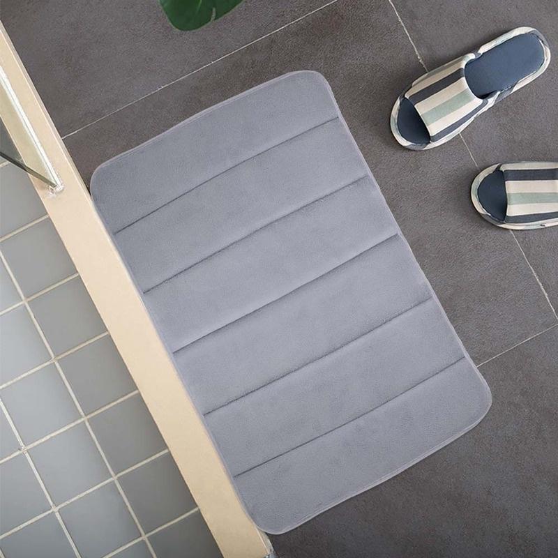 Water Absorption Bath Mat Bathroom Rug Coral Fleece Memory Foam Bathroom Mat Kitchen Door Floor Mat Carpet 40x60cm/40x120cm