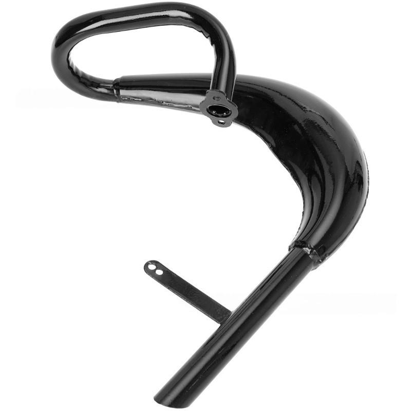 Motorcycle Exhaust Muffler Black Pipe Fit For 2 Stroke 50 80Cc Bike Gas Engine Curved Design Pipe Bicycle Parts Motor