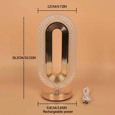 Crystal Oval Table Lamp Snowy Night Street Light Diy Led Simulation Handmade Night-light Small Decorative Lights Convenient-lamp