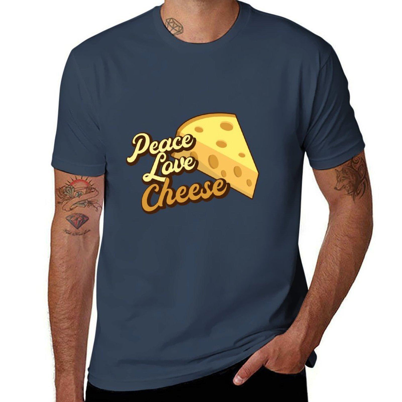 Peace Love Cheese TShirt Street Art Print Tee Shirt S