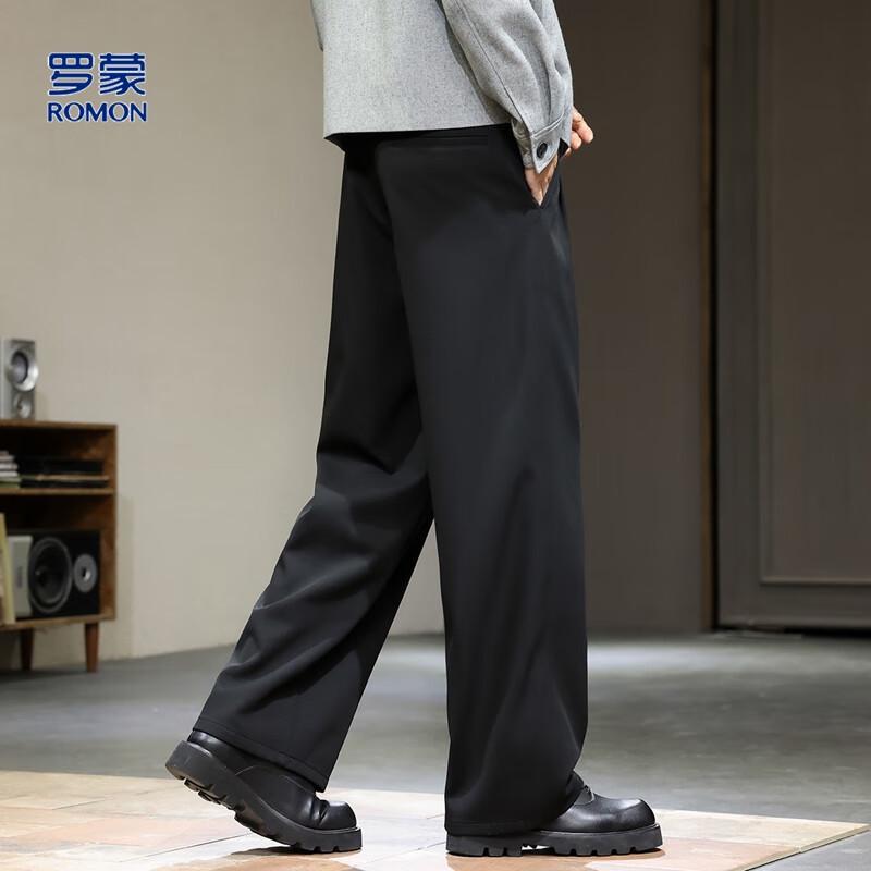 ROMON Men's Loose Straight Leg Casual Pants