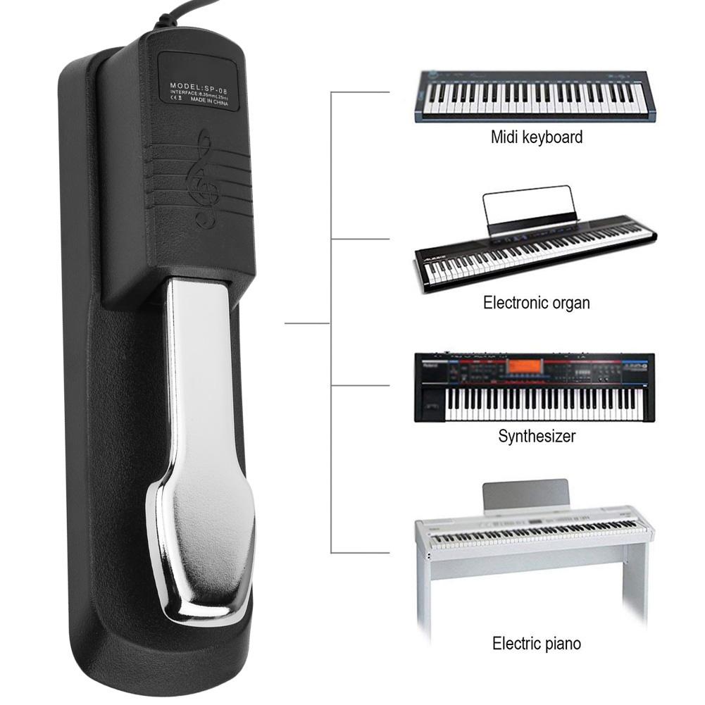 Piano Sustain Foot Pedal Switch with Non Slip Mat Musical Instrument Accessories