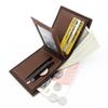 Classic Frosted Men's Tri-fold Wallet with Coin Pocket and Multi-card Slots