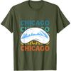 Chicago Cloud Gate Sculpture Vintage Retro Travel Souvenir T-Shirt