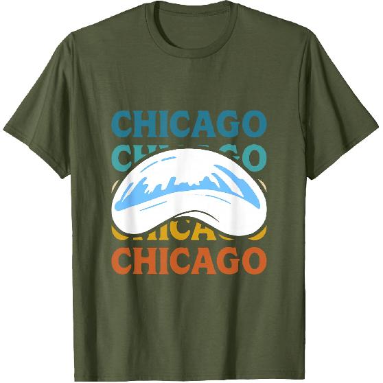Chicago Cloud Gate Sculpture Vintage Retro Travel Souvenir T-Shirt
