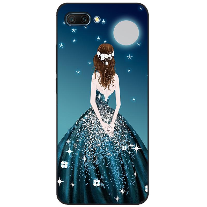 For honor 10 case soft silicon tpu back phone cover for huawei honor 10 Case Etui protective printing coque black tpu case