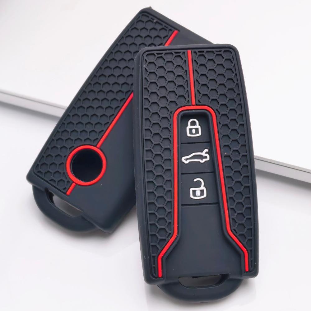 3 Button Silicone Key Fob Cover for VW Golf 8 ID.3 ID.4 ID.6 Lamando L Tiguan Teramont Talagon Viloran Tharu, Fits VW Golf Tiguan Passat Octavia