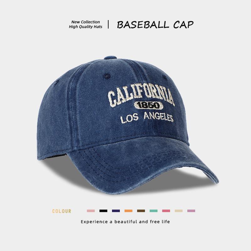 Retro Old Face Peaked Cap Children Sunscreen Sunshade Soft Top Embroidered Baseball Cap Men's Cowboy Hat