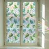 Adesivi Decorativi Colorati a Foglia di Felce Tropicale per Finestra in Vetro Casa