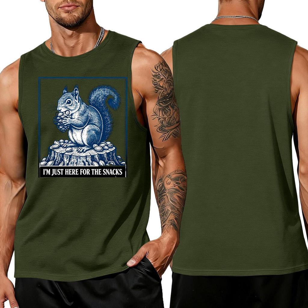 Men's Funny Animal Print Sleeveless Tank Top Loose Fit Breathable for Summer Workout Casual Streetwear