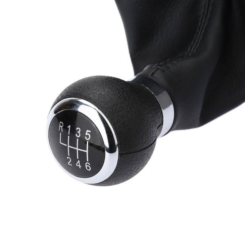 6 Speed Gear Shift Knob Shifter Lever Stick Gaiter Boot PU Cover For Peugeot 206 207 307 406 Car Accessories