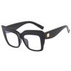 Oversized Women's Glasses Frame  Fashion Blue Purple Computer Eyeglasses Men Retro Square Frames Transparent Lens Eyewear