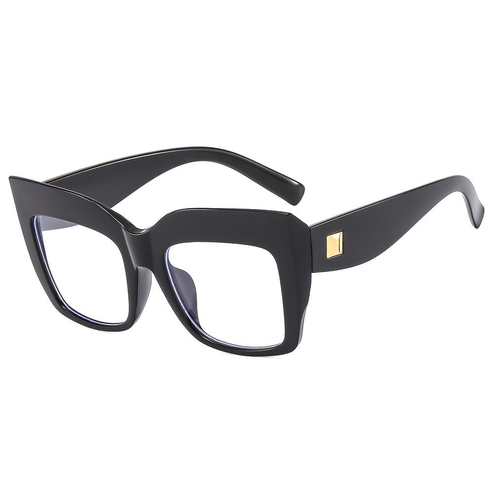 Oversized Women's Glasses Frame Fashion Blue Purple Computer Eyeglasses Men Retro Square Frames Transparent Lens Eyewear