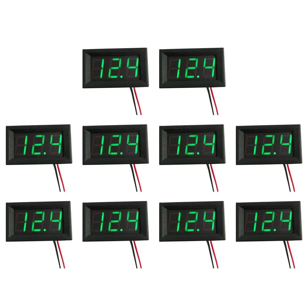 DC4.5V-30V Voltage Meter LED Display 0.56 Inch Mini Voltage Tester Voltage Panel Meter for 6V 12V Electromobile Motorcycle Car