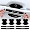 For VW 8Pcs For VW Volkswagen Golf Polo Passat Tiguan Touran Car Door Handle Bowl Handle Anti-scratch Trim Strip Protector Stickers NL9