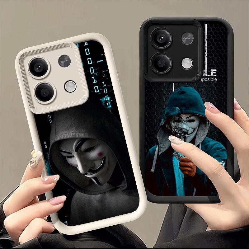 Phone Case for Xiaomi Redmi Note 15 14 13 Pro Plus Anonymous V Mask Shell 12S 11 11S 11T 5G 14S Soft Silicone Funda
