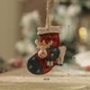 American Retro Christmas Snowman Cane Resin Pendant for Tree Decoration