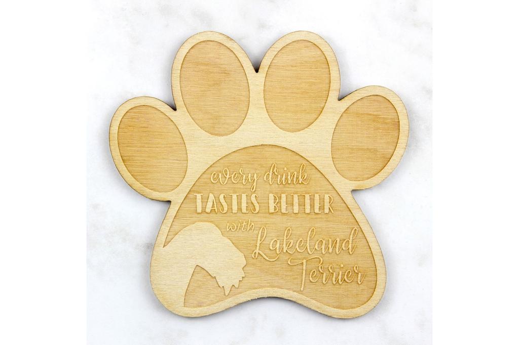 Lakeland Terrier - Mug coaster, engraved coaster with dog, gift for dog lover by Art-Dog brand