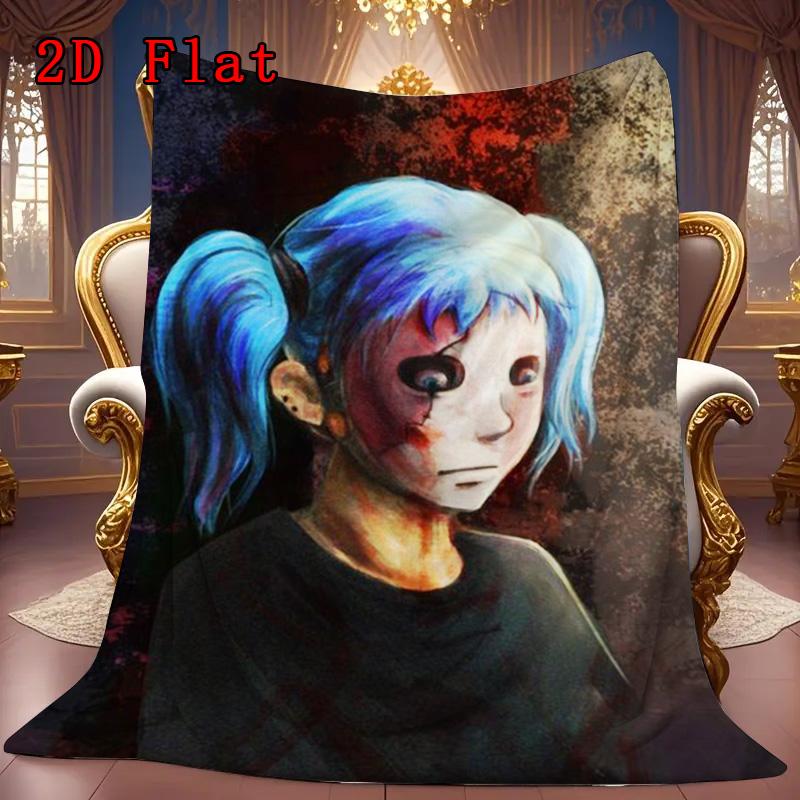 Sally Face 2D Flat Pattern Flannel Blanket High Quality All Seasons Warmth and Comfort Perfect for Christmas Gifts.