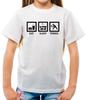 Manger Dormir Tennis - T-Shirt Enfant - Joueur Raquette Balle Équipement Fan Amour