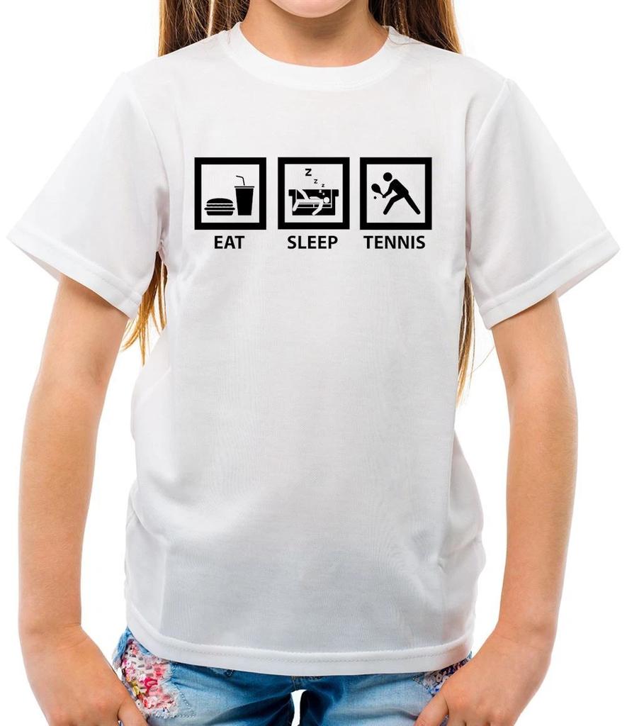 Eat Sleep Tennis - Kids T-Shirt - Player Racquet Ball Equipt Fan Love