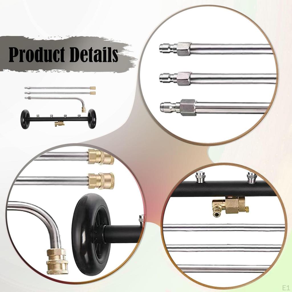 Pressure Washer Undercarriage Cleaner Set under Car 1/4" Connector Underbody Wash Water