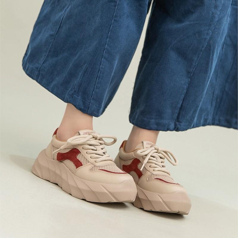 Johnature Lightweight Breathable Mesh Shoes Versatile Sports And Leisure Mixed Colors Women's Shoes