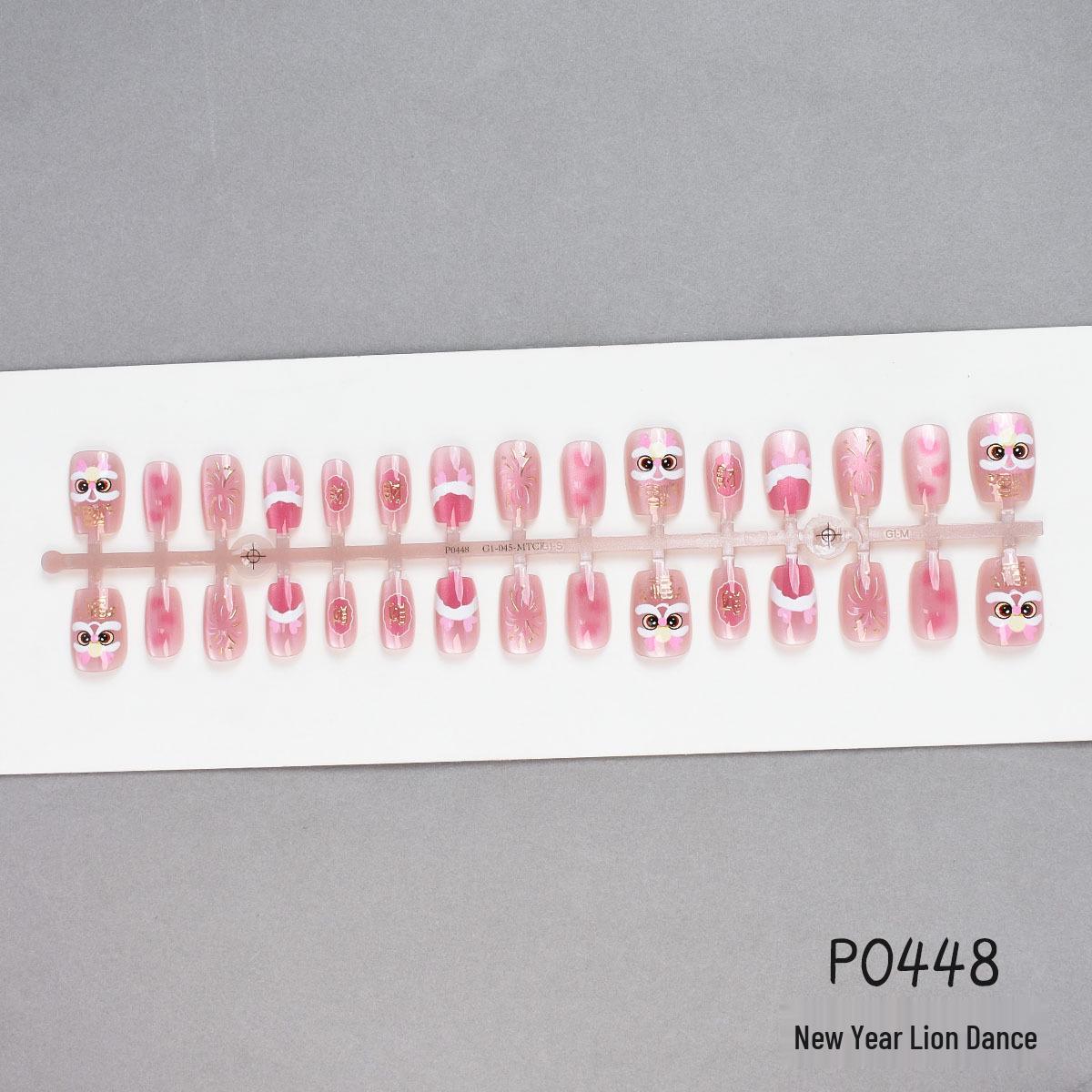 

Year of the Horse Auspicious Lion Nails: Pink, Red & Gold Cat Eye for Brightened Skin & Good Fortune