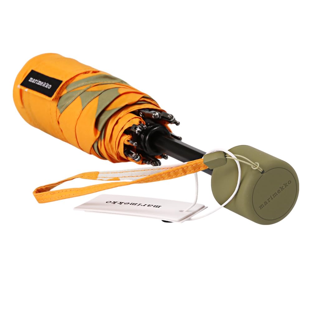 Marimekko Unikko Manual Folding Umbrella, Orange, 94136 218