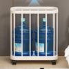 Large Capacity Laundry Basket Movable Breathable Dirty Clothes Storage Basket With Wheels Multifunctional Plastic Trolley
