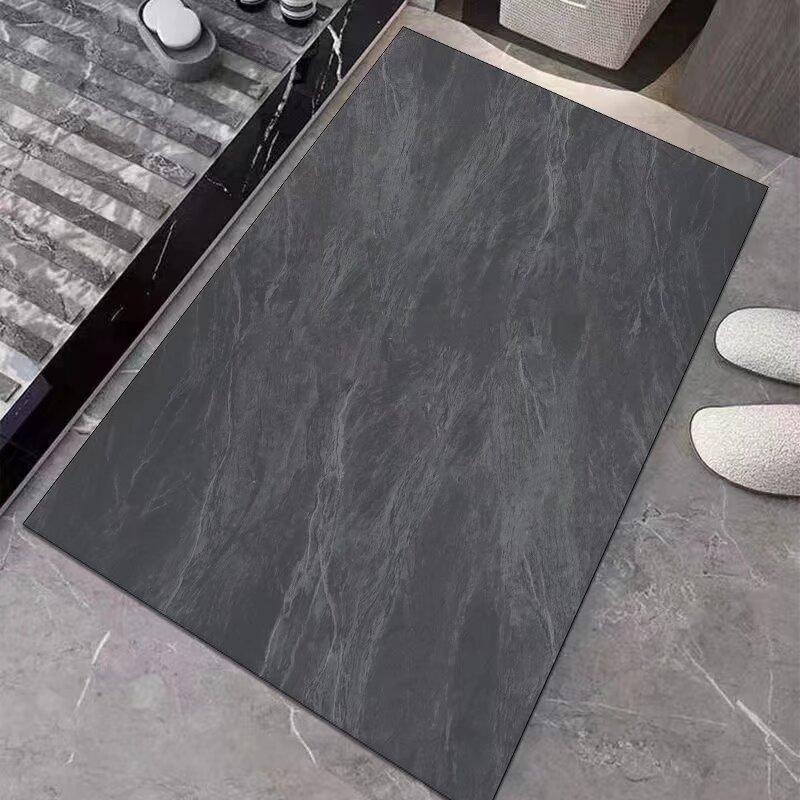 Modern Diatomaceous Earth Bath Mat Machine Made Printed Non Slip Soft Super Absorbent Sustainable Dirt Barrier Quick Dry for