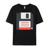Floppy Computer Disk Herrenkleidung Luxus T-Shirt Street Schwarzes T-Shirt Herren T-Shirts Übergroß Buchstabe
