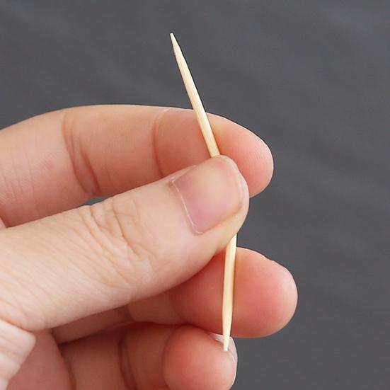 1000Pcs/Set Practical Dual-side Use Toothpick Eco-friendly Labor-saving Bamboo Dinner Toothpick for Home