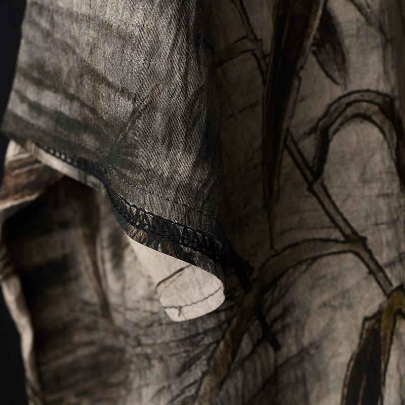 Dimanaf 2024 Summer Plus Size Women T-Shirts Print Floral Elegant Batwing Sleeve Tops Tees Loose Casual Linen Shirt 5514