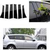 For Mitsubishi Outlander  6Pcs Car Door Window Pillar Posts Trim Covers Sticker 2006 2007 2008 2009 2010 2011 2012