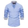Frühlings Baumwollmischung Herren Oxfordhemd Langarm Button-Down Gesellschaftliche Business Casual Hemden für Herren