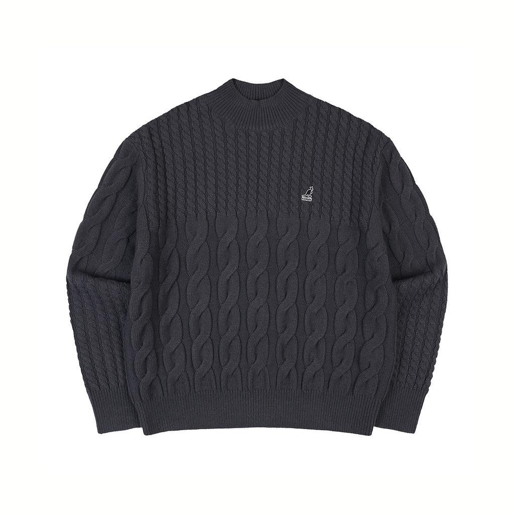 KANGOL Basic Cable Sweater 1866 Charcoal