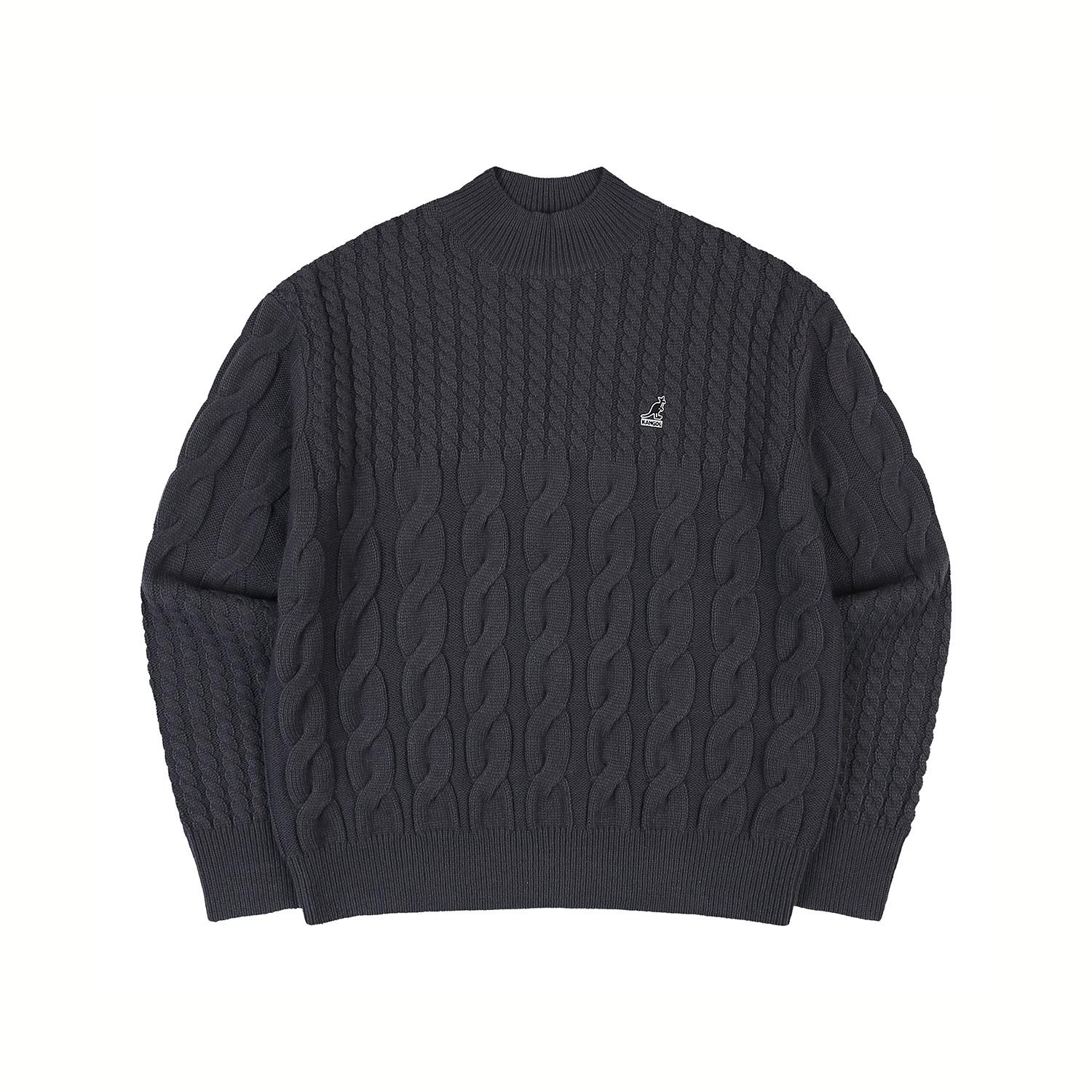 Kangol Basic Cable Sweater 1866 Charcoal Charcoal/L