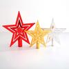 Christmas Five-Pointed Star Tree Topper: Three-Layer Electroplated Plastic Decoration