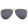 Louis Vuitton Grasa Metal Rana Gafas de Sol Estilo Piloto Unisex Gafas de Sol Gris Oscuro Z1172E