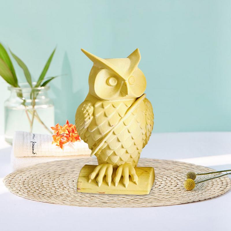 Owl Silicone Mold Animal Candle Molds Unique Plaster Home Decoration Candle Making Supplies Wall Desktop Decor Plaster Crafts