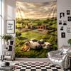 Wall TapestryShaun the Sheep Art Hanging Cloth Decorative Background Cover for Room Decoration