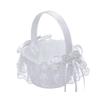 Handmade Flower Basket Wedding Ceremony Basket Decorative Bowknot Basket for Bridesmaids and Flower Girls