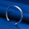 925 sterling silver shiny wide open face bracelet for women, jewelry for weddings, party accessories
