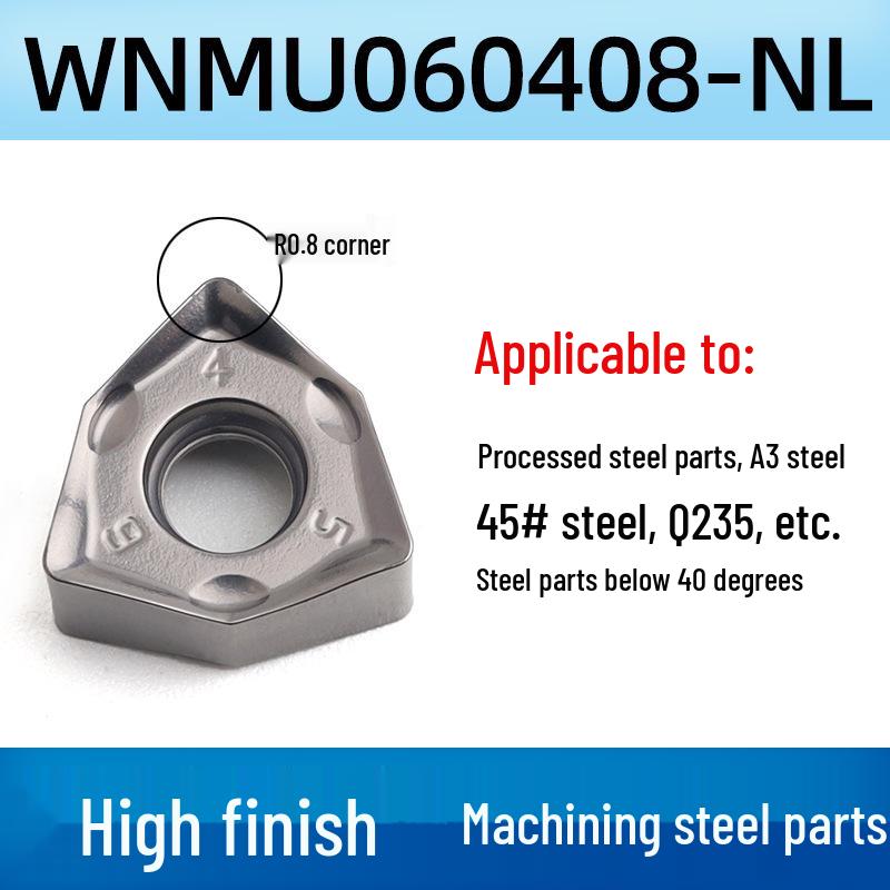 90° Double-Sided Hexagonal WNMU080608 Cutting Inserts for Cross-Border Fast Feed Milling Cutter