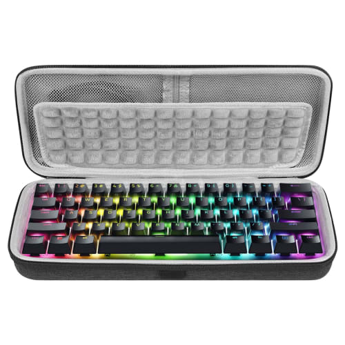 Geekria 60% Compact Keyboard Case, Hardshell Travel Carrying Bag for 61-Key Computer Mechanical Keyboards, Compatible with Logitech G PRO X 60, Razer
