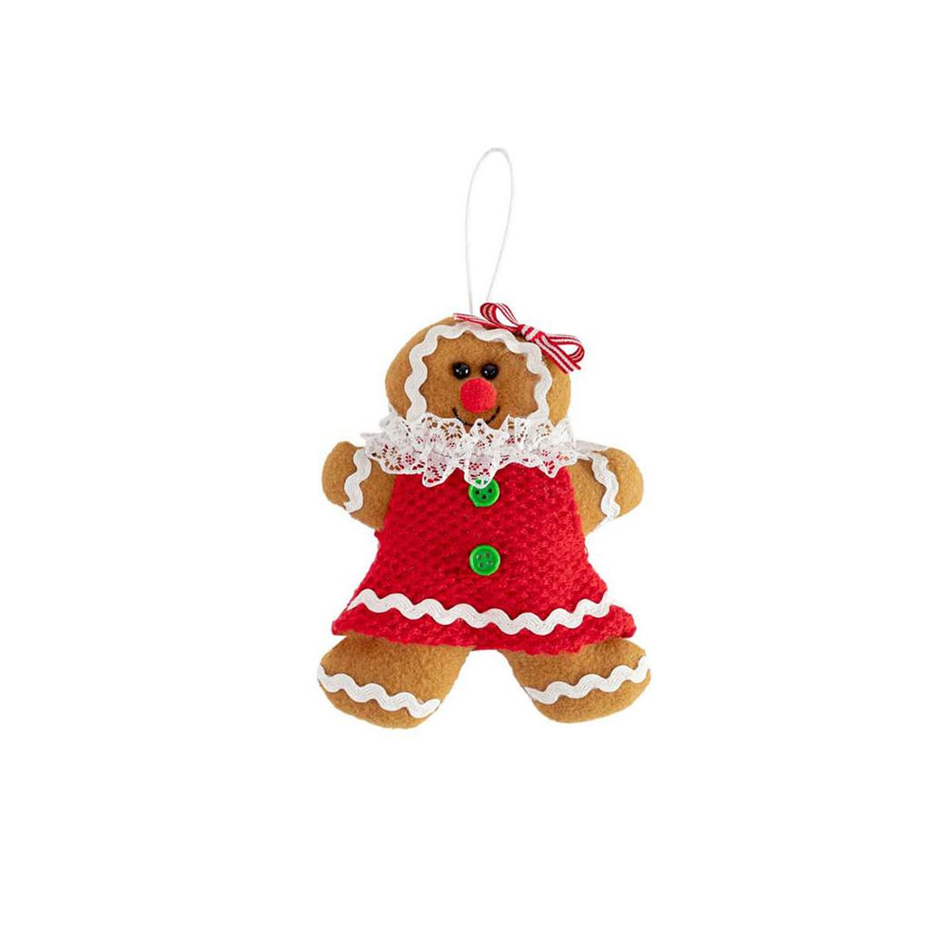 Jul Pepparkaksfigur Sammet Liten Pepparkaksfigur Fönsterdekoration Julgranshänge, Högtidsdekoration