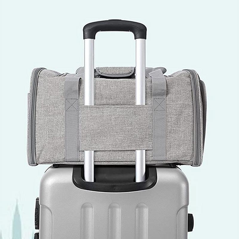 Portable & Breathable Foldable Pet Carrier for Cats & Small Dogs - Lightweight Travel Bag with Large Capacity