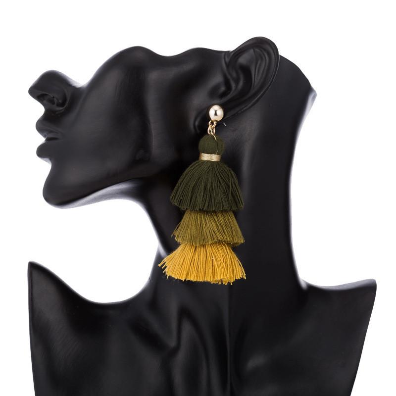 Modische Europäische Ohrringe mit Quasten Einzigartiger Einfacher Street Style